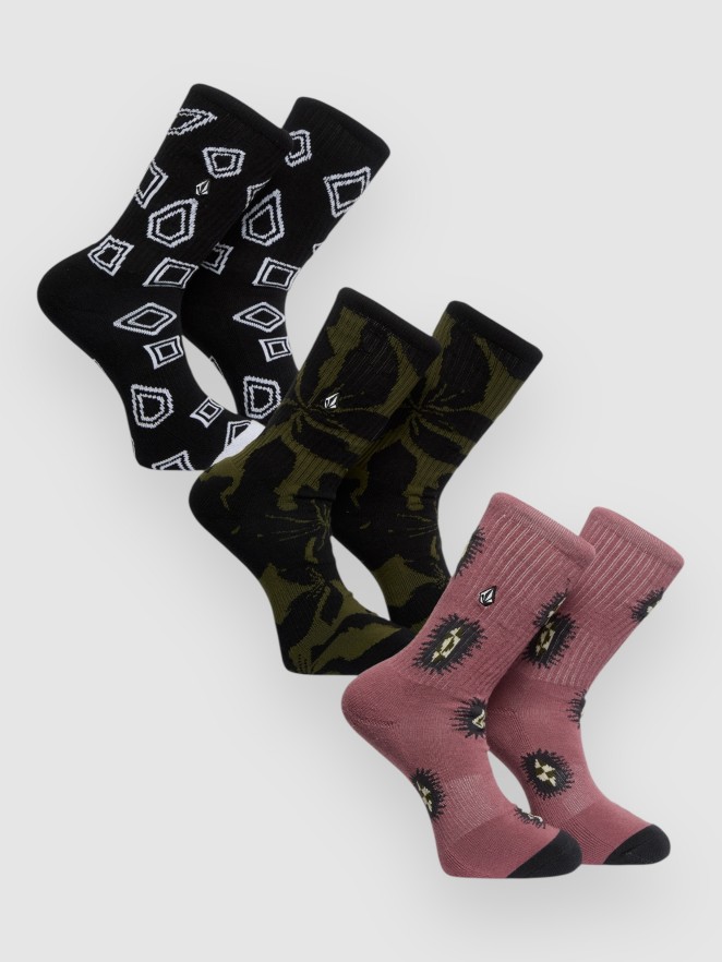 Volcom Print Mixer 3Pk Skarpety