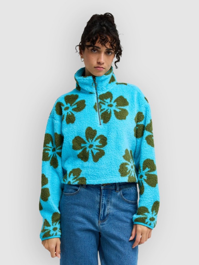 Billabong Holiday Cropped Half-Zip Fleece Sweater