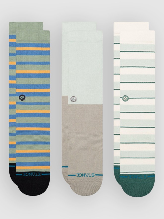 Stance Prep Stripe 3 Pk Socks