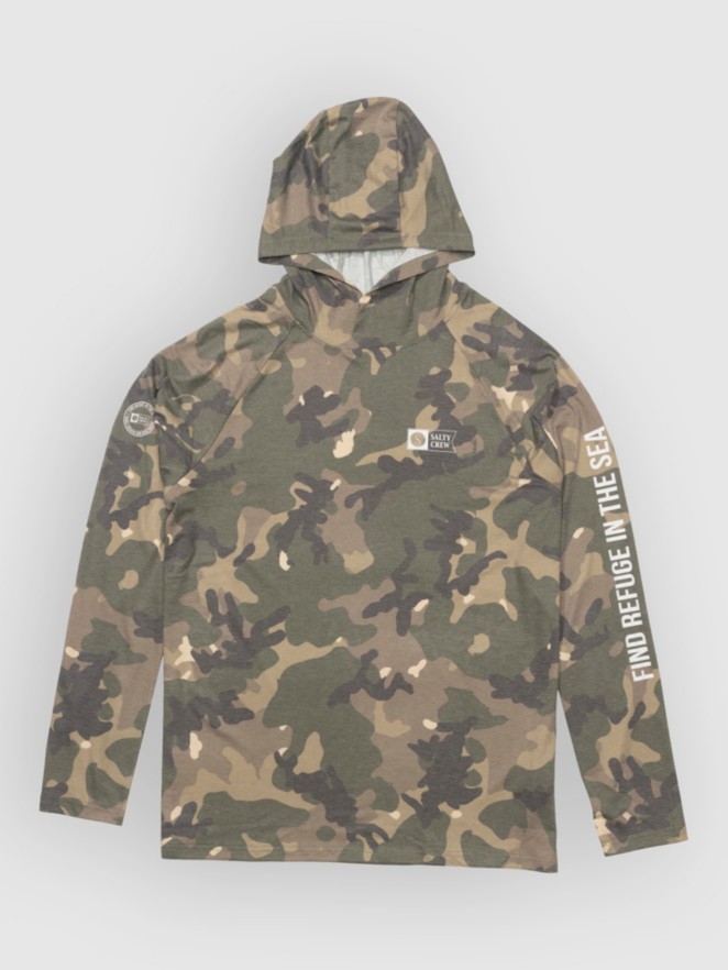 Salty Crew Mariner Hood Tech Longsleeve Lycra