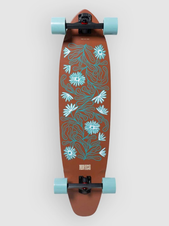 Long Island Longboards Flowers 37.85″x9.3″ Kicktail Longboard Completo