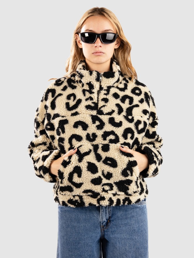 Urban Classics AOP Sherpa Troyer Half-Zip Fleece Sweater