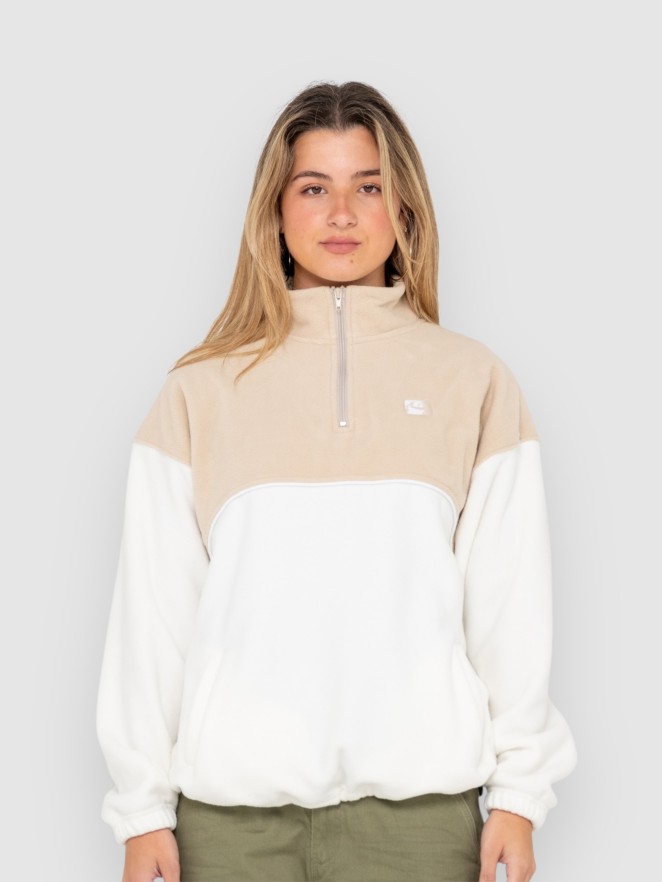 Rusty Tonal Division Polar Half-Zip Fleece Sweater