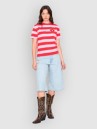 24 Colours 12481A Striped Flower T-Shirt