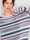 24 Colours 41343A Striped Knitted Pullover