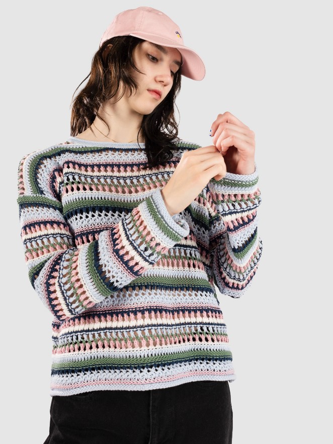 24 Colours 41343A Striped Knitted Pullover