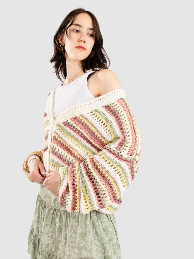 24 Colours 41365B Striped Knitted Cardigan