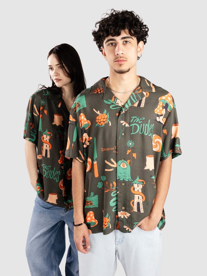 The Dudes European Fantasy Brown Hawaiian Shirt