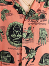 The Dudes Beelzebud Pink Green Hawaiian Shirt