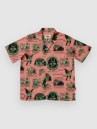 The Dudes Beelzebud Pink Green Hawaiian Skjorte