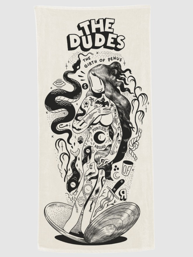 The Dudes Girth Of Penus Beach Towel