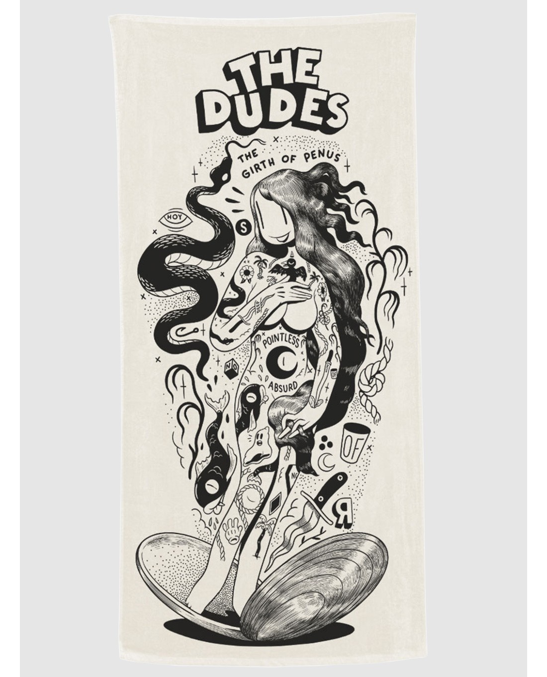 The Dudes Girth Of Penus Beach Handtuch white