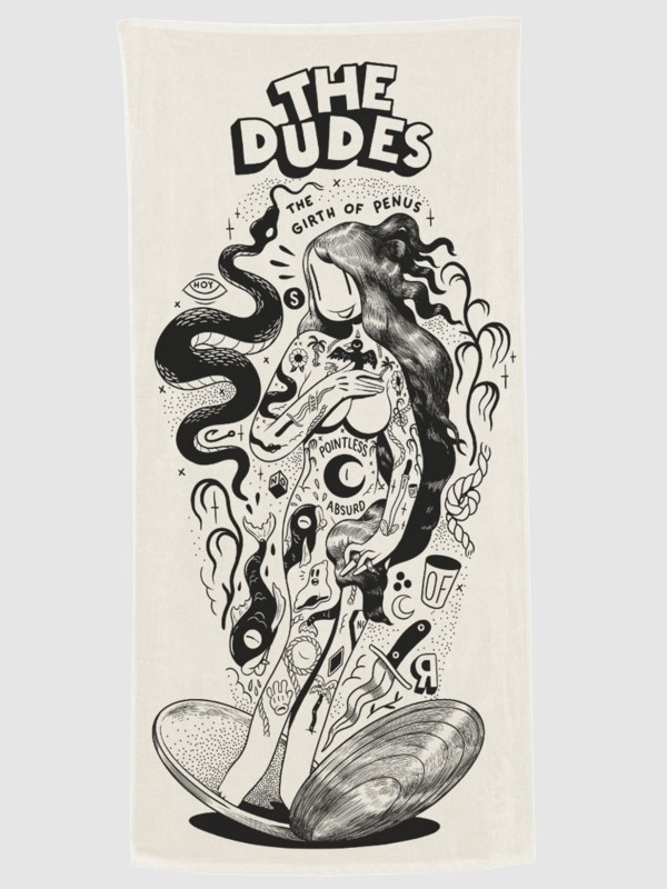 The Dudes Girth Of Penus Beach Handtuch white