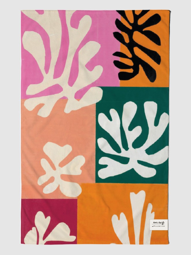 Slowtide Snow Flowers Micro Dbl Kitchen Towel