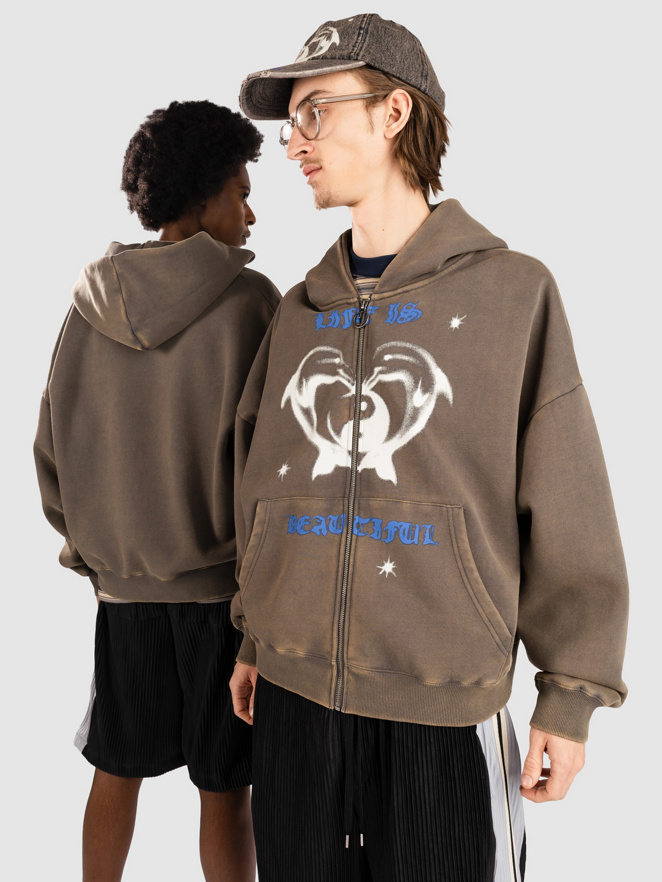 Jungles Jungles Beautiful Life Sweat à capuche zippé