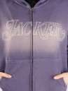 Jacker Rough Garment Dyed Premium Felpe con Zip e Cappuccio