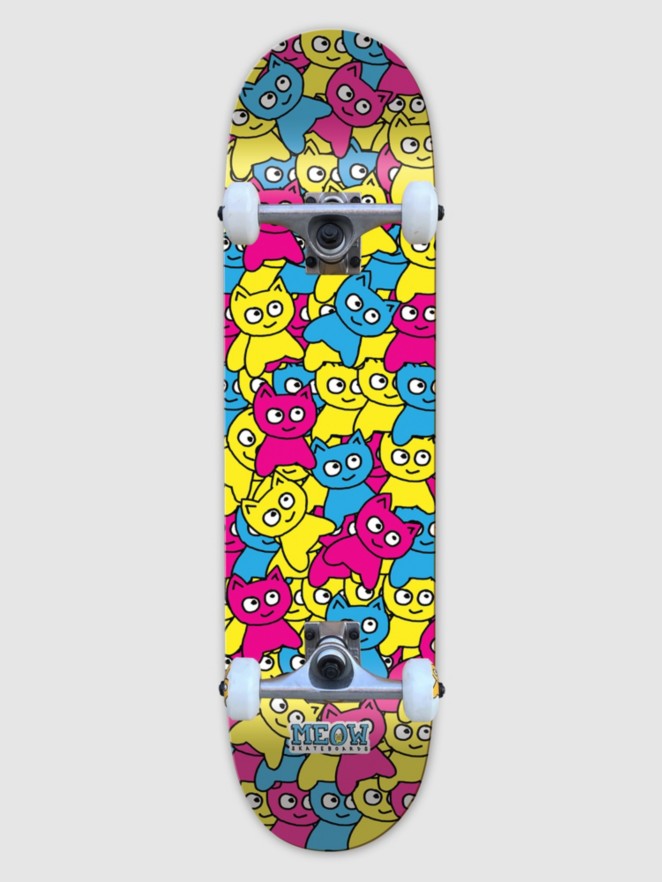 Meow Skateboards Sticker Pile CMYK 7.75″ Skateboard complet