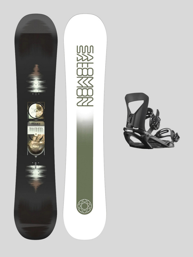 Salomon Pulse + Pact Black L 2026 Set de Snowboard