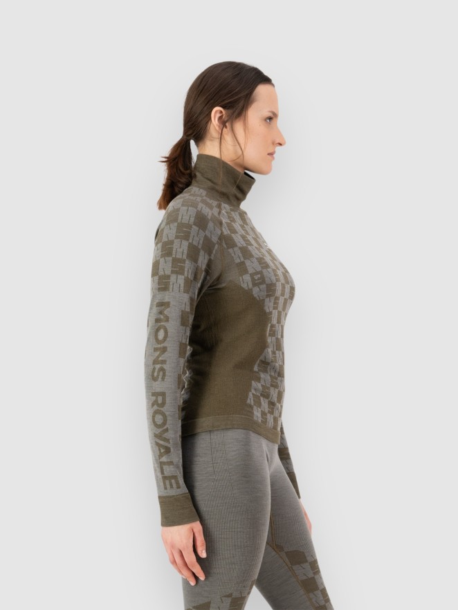 Mons Royale Ascender Merino Mock Neck Funktionsshirt