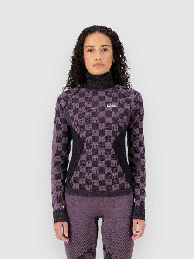 Mons Royale Ascender Merino Mock Neck Funktionsshirt