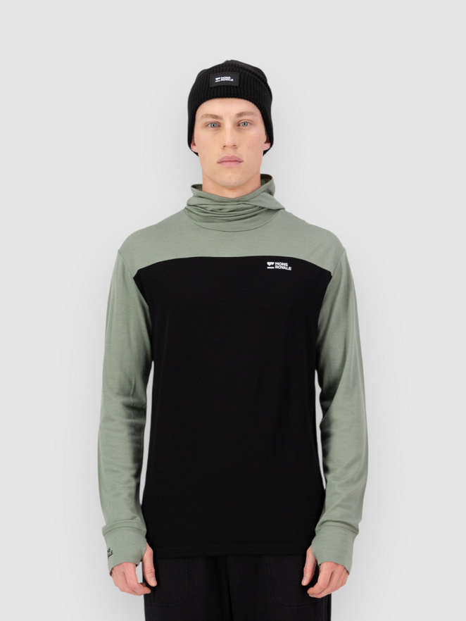Mons Royale Yotei Merino Powder Hood Base Layer Top