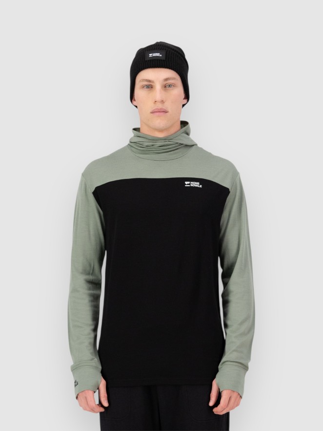 Mons Royale Yotei Merino Powder Hood Base Layer Top