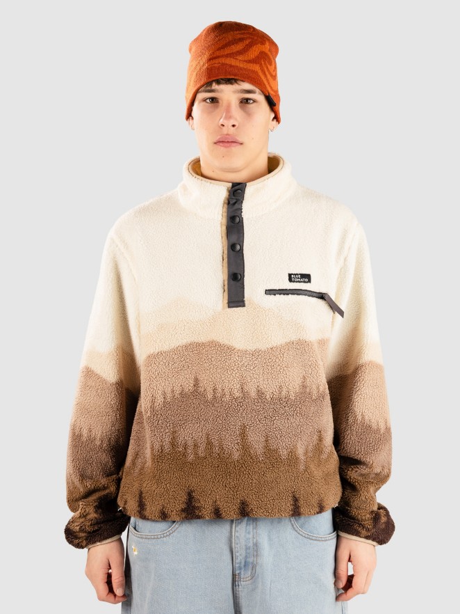 Blue Tomato Patterned Fleece Sweater