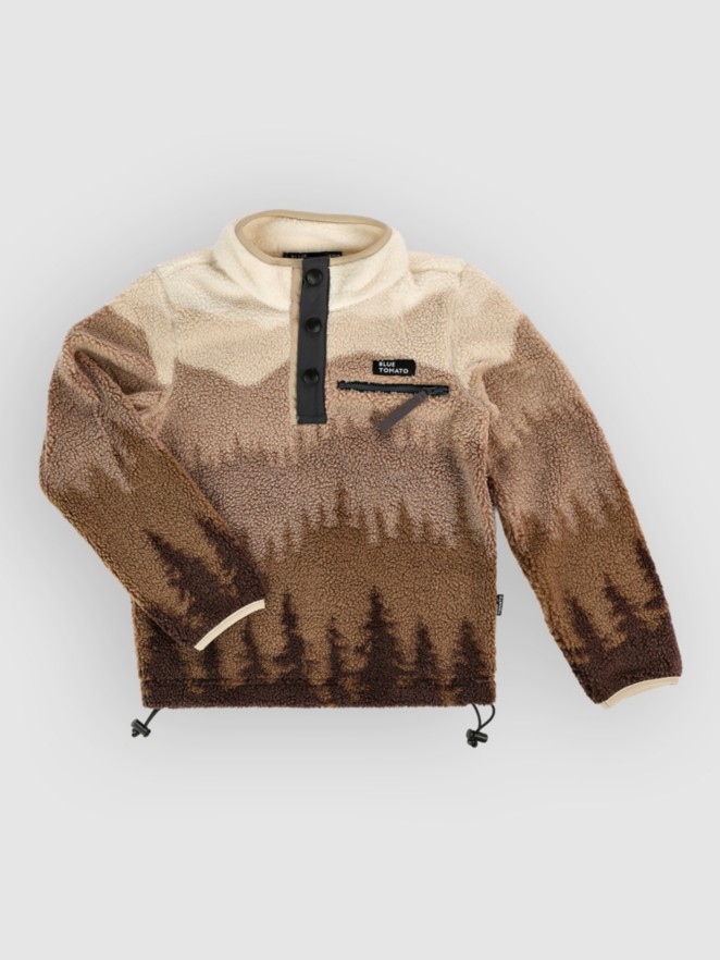 Blue Tomato Patterned Kids Fleece Sweater