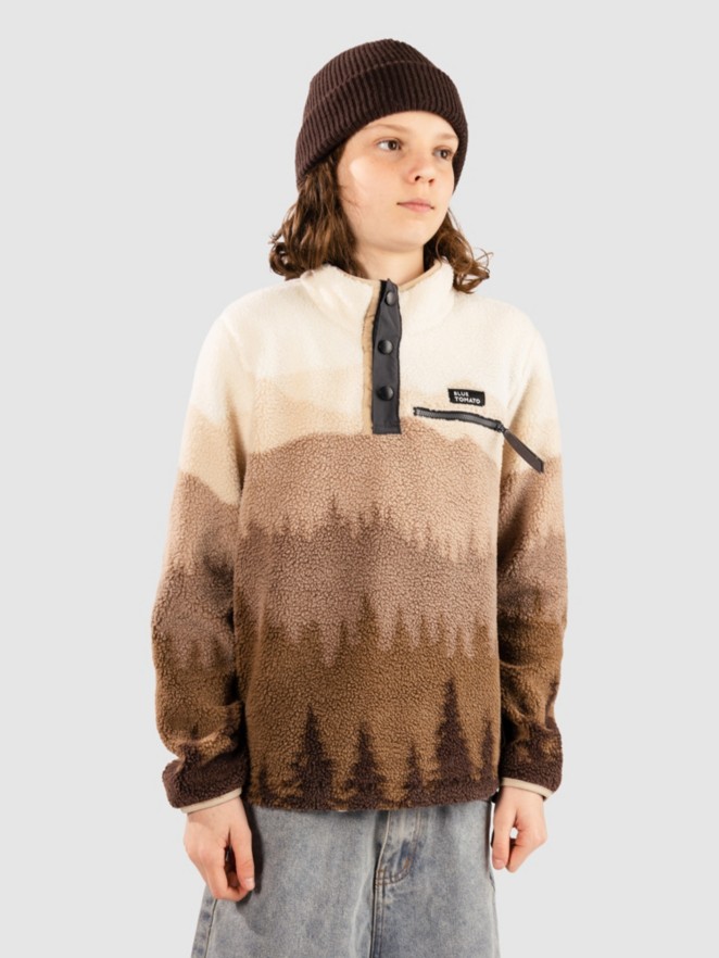 Blue Tomato Patterned Kids Fleece Sweater