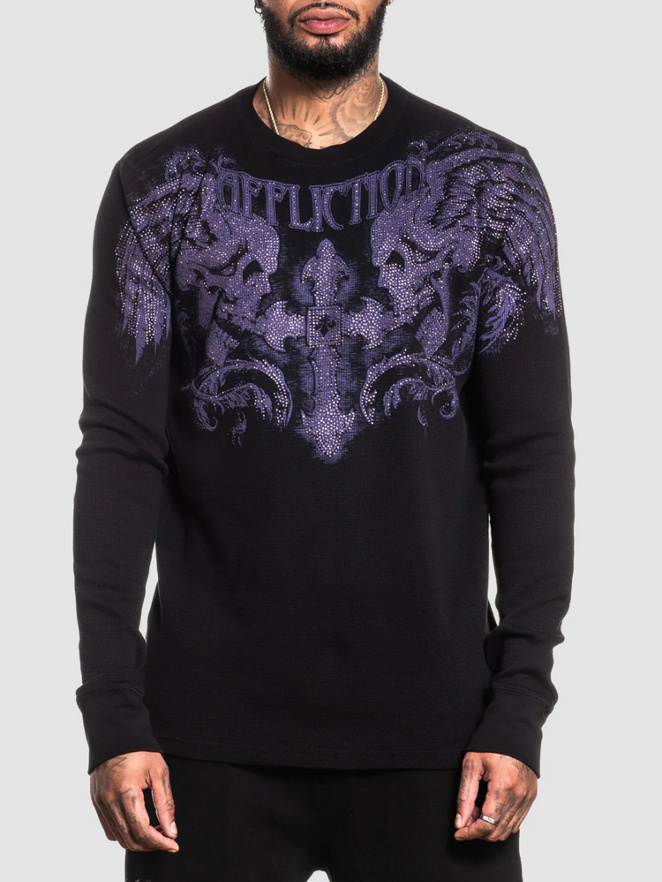 Affliction Winged Up Knit Thermal Majica z dolgimi rokavi