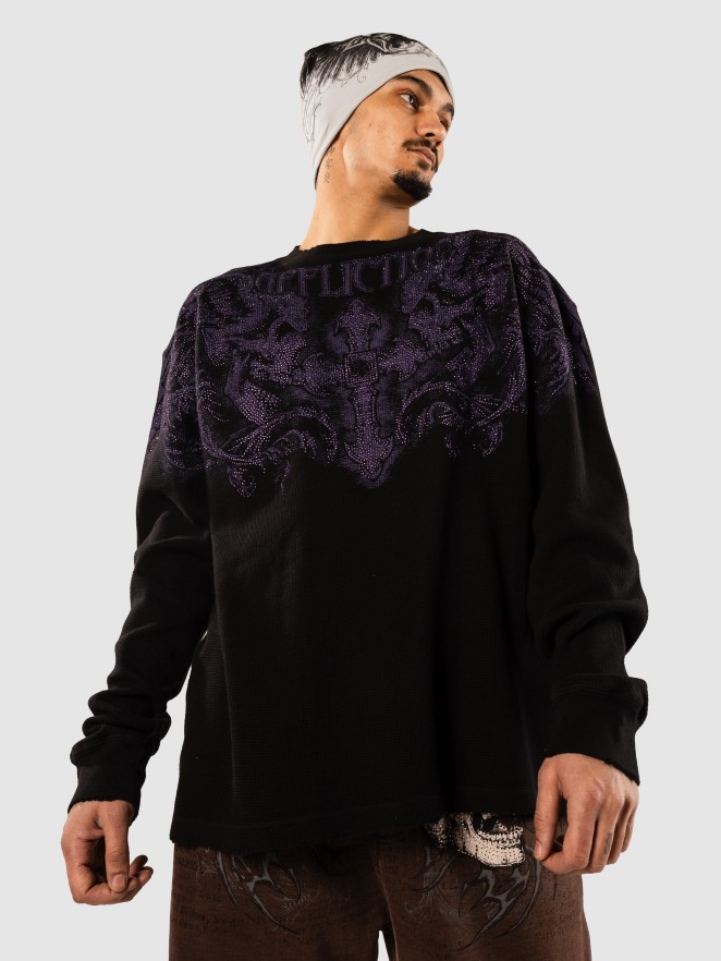 Affliction Winged Up Knit Thermal Long Sleeve T-Shirt