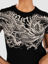 Affliction Flaming Dragon Crop Baby T-Shirt