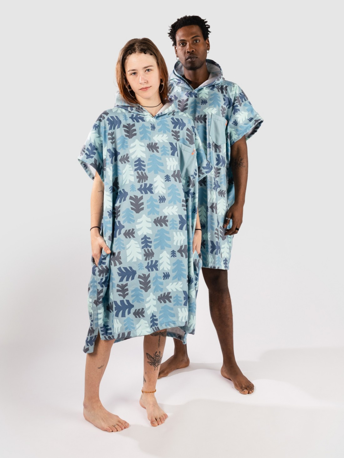 After Outdoor Series Surf Poncho  blue gray