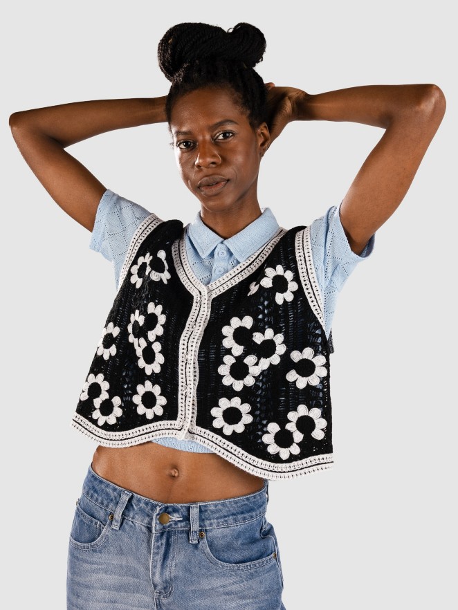 Blue Tomato Crochet Vest Pullover
