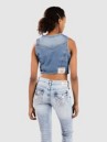 True Religion Lace Up Denim Tank Top