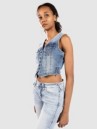 True Religion Lace Up Denim Tank Top