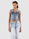True Religion Lace Up Denim Tank Top
