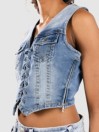 True Religion Lace Up Denim Tank Top