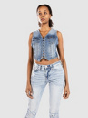 True Religion Lace Up Denim Tank Top
