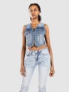 True Religion Lace Up Denim Tank Top
