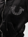 True Religion Crystal Velour Zip Hoodie