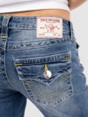 True Religion Becca Mid Rise Boot Cut Flap Jeans