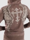 Affliction Death Eyes Burnout Zip Hoodie