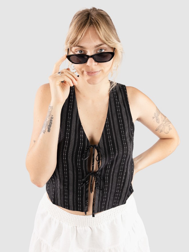 24 Colours 12370A Striped Bow Tank Top