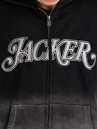Jacker Curve Logo Gradient Washed Sweatjacke