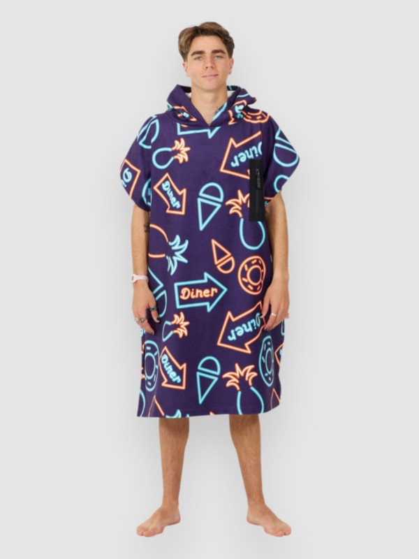 After Tech Pocket Surf Poncho neon