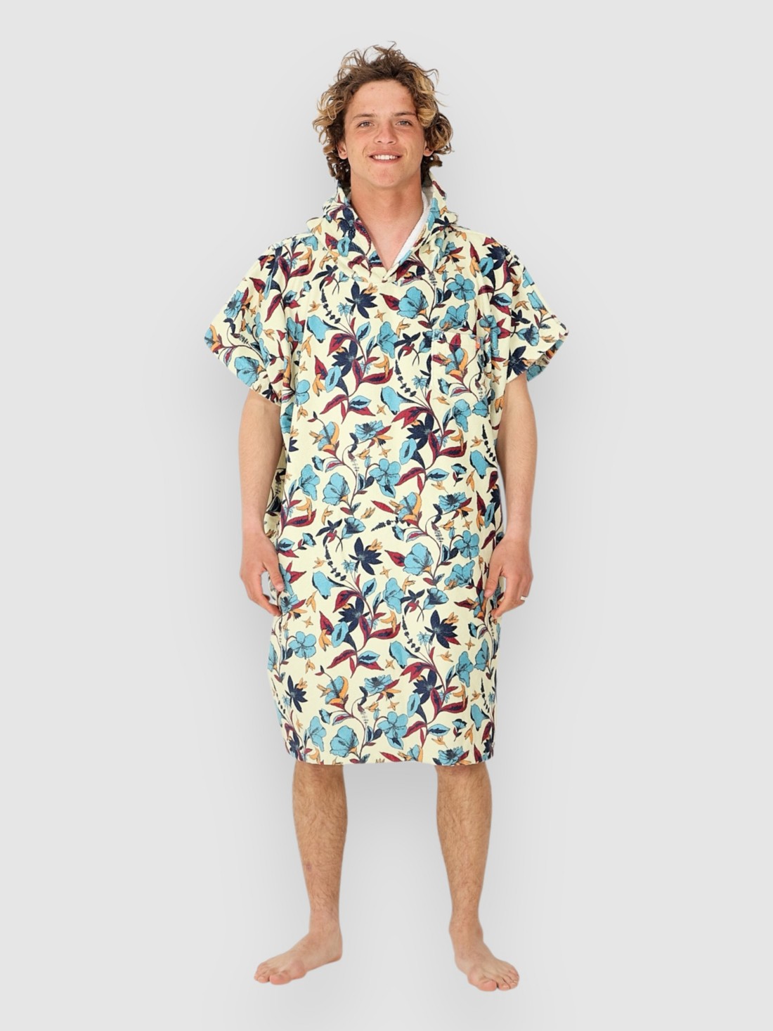 After Humming Birds Surf Poncho almond