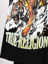 True Religion Tiger Logo Oversized Polo