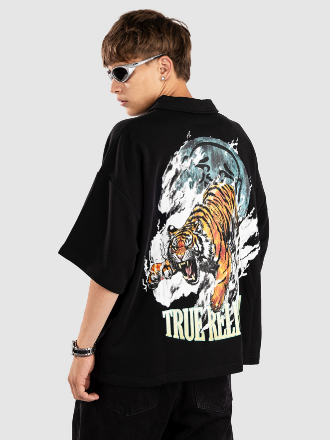 True Religion Tiger Logo Oversized Polo