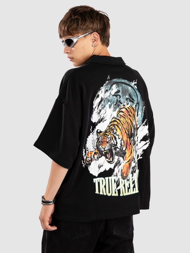True Religion Tiger Logo Oversized Polo